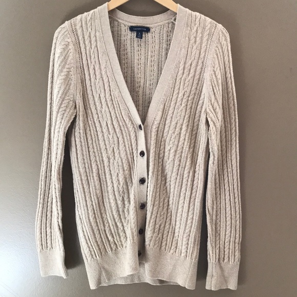 Lands' End Sweaters Beige Cardigan Poshmark